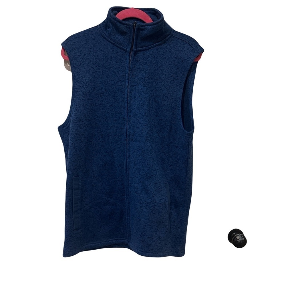 Mountain Khakis dark blue sweater vest, large